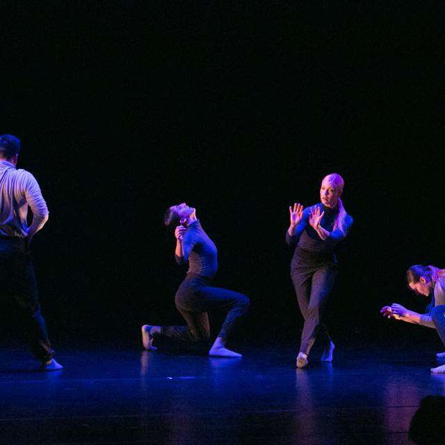 five dancers in various poses