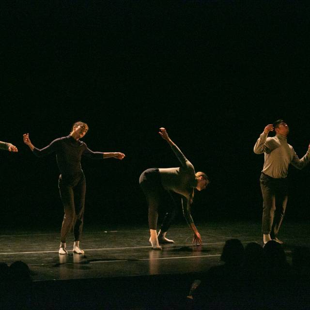 five dancers in various poses