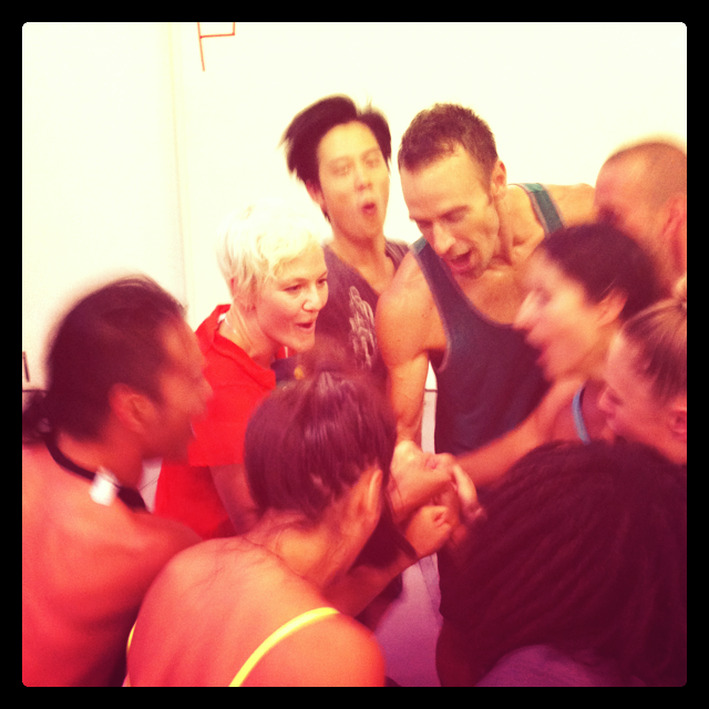 a group of people piny swear